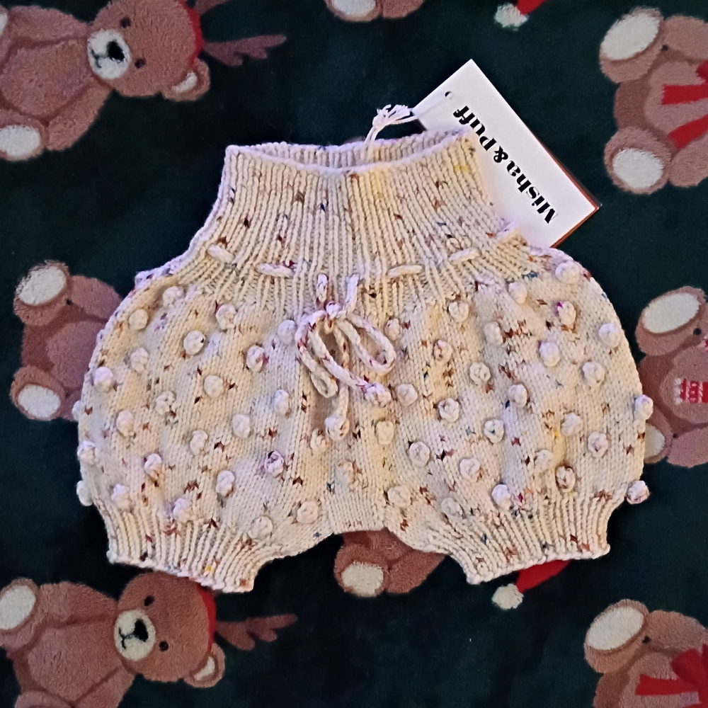 Misha & Puff Confetti Knit Popcorn Bloomers 6-12 Months NWT